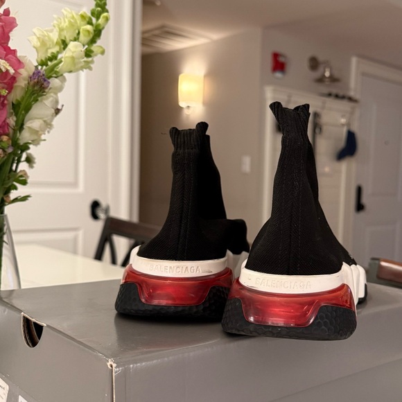 Balenciaga Black and White Sock Sneakers - Picture 2 of 4